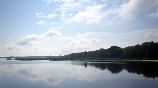 Flusskreuzfahrt auf dem Dnjepr in der Ukraine