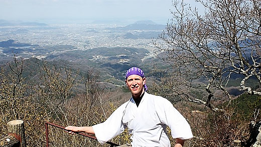 Der Autor Thomas Bauer am höchsten Punkt des Pilgerwegs von Shikoku. Foto: Bauer.