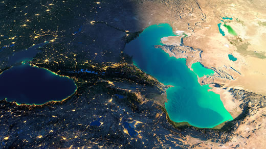 Kaspisches Meer interessant wegen Öl- und Gasvorkommen