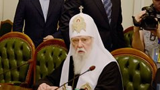 Patriarch Filaret ist das Oberhaupt der Ukrainischen Orthodoxen Kirche des Kiewer Patriarchats