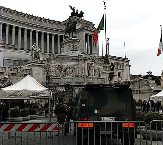 G20-Gipfel in Rom (30.-31.10.2021). Die Ewige Stadt war in dieser Zeit stark militarisiert und total berwacht.